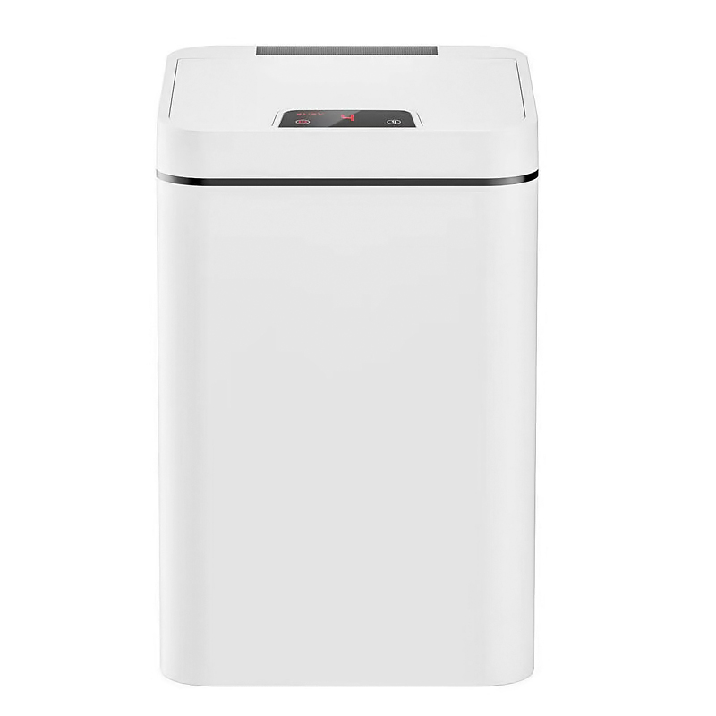 小米白智能垃圾桶带盖家用厨房卫生全自动电动感应式光能大容充电