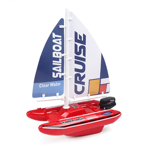 儿童海盗帆船可下水仿真轮船模型电动小船快艇游泳池戏水洗澡玩具