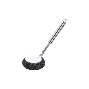 不锈钢锅刷长柄洗锅刷清洁刷子家用大号钢丝球带手柄去污刷锅神器