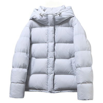 95云朵白鸭绒短款连帽新款羽绒服