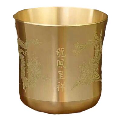 高档纯铜酒杯黄铜二两白酒杯