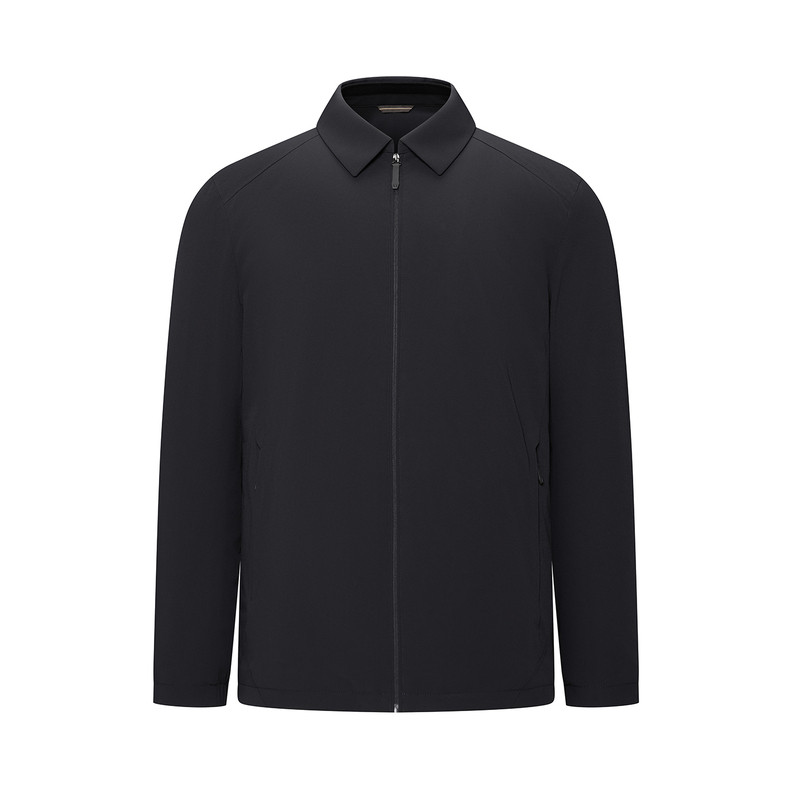 BONI/堡尼秋冬新品休闲净色棉服商务拉链翻领棉衣外套男TIW67121B