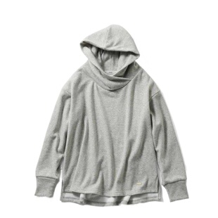 日本原单外贸芬家秋冬季新款加绒卫衣前短后长连帽绒衫大码女