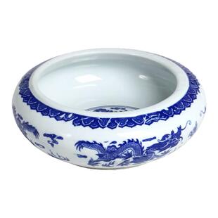 光祖陶瓷青花瓷毛笔笔洗大号洗笔缸墨碗装墨汁墨碟笔筒国画书法成人学生国画练习墨池缸景德镇笔筒砚台文房宝