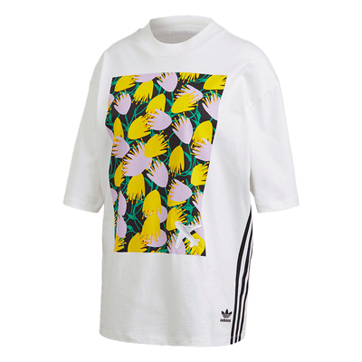 Adidas/阿迪达斯正品三叶草 GRAPHIC TEE 女装运动短袖T恤 FL4080