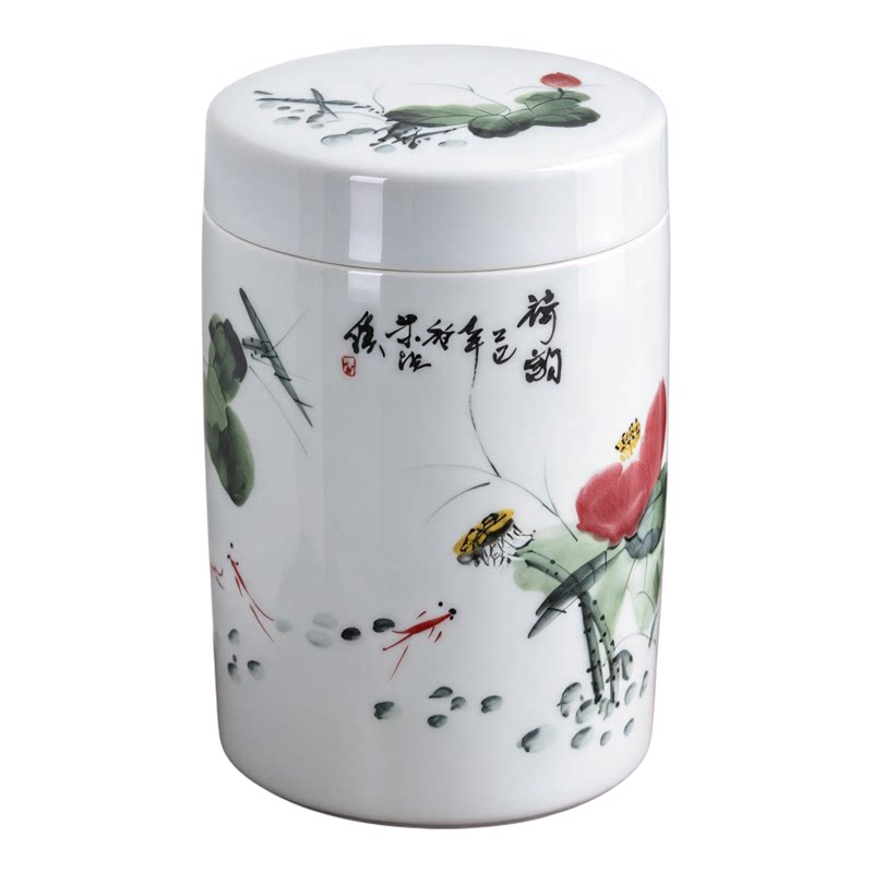 景德镇陶瓷带盖家用储米桶