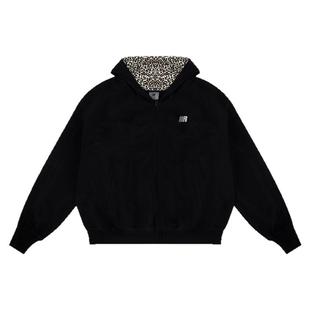 FDR官方店 7A抗菌耳朵豹纹连帽卫衣外套男女春季美式蓄热锁温上衣