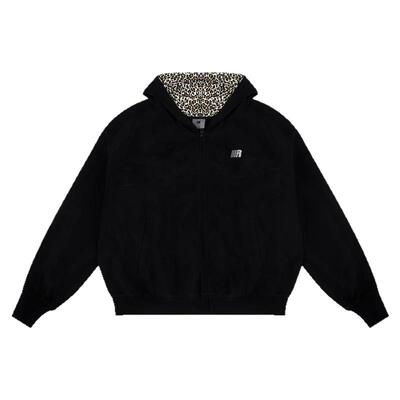 FDR官方店耳朵豹纹连帽卫衣外套