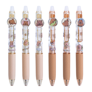 卡皮巴拉快闪可擦笔高颜值创意三年级学生用可爱卡通晶蓝摩易擦笔