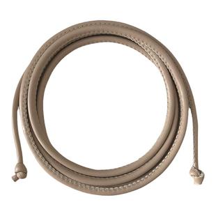 腰绳女细连衣裙装饰白色简约百搭日韩时尚毛衣咖啡色打结皮绳腰带