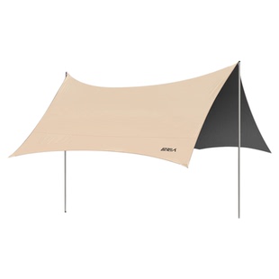 原始人天幕帐篷户外桌椅露营六件套黑胶野营遮阳棚新型野餐防雨大