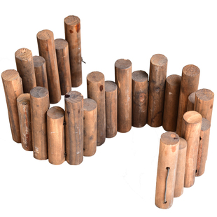 防腐原木围栏装饰室内户外庭院围栏护栏花园实木栅栏圆木桩木篱笆