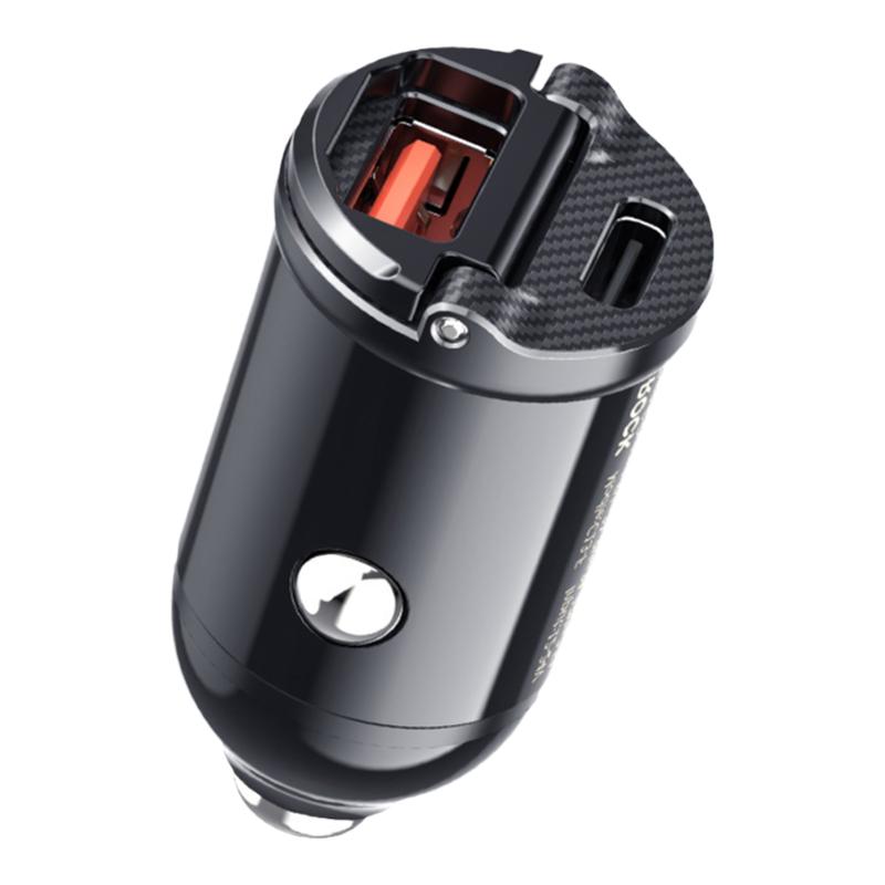 ROCK车载充电器隐藏式30w双口