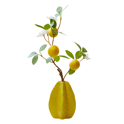 仿真柠檬树水果假花摆设客厅摆件