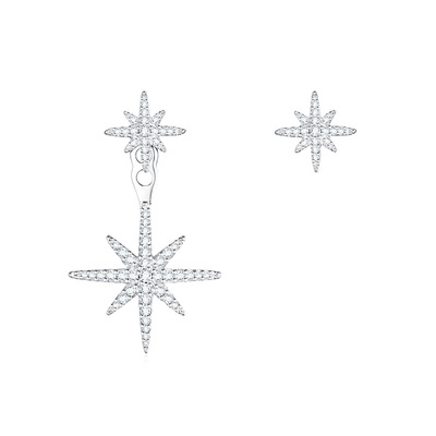 apmMONACO耳钉不对称六芒星耳环