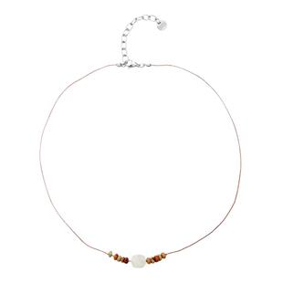 蒋依依同款 iranlon自然论 细丝花青玉项链简约百搭串珠叠戴首饰