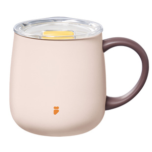 卡罗特不锈钢马克杯带盖水杯女家用办公室保温咖啡杯桌面泡茶杯子