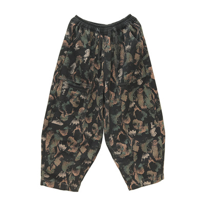 加绒加厚阔腿裤大码宽松九分裤