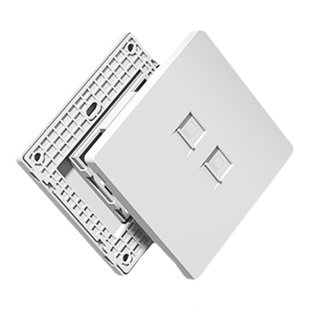 免安装86型暗装直通千兆网络网口面板双光纤超六类网线电脑插座