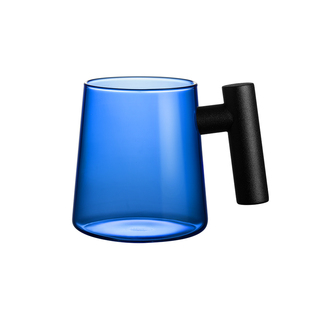木笙玩物克莱因蓝玻璃咖啡杯高档精致马克杯美式拿铁杯办公室水杯