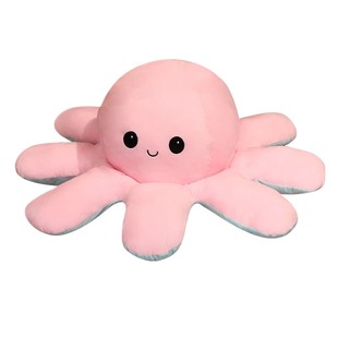 变脸超大章鱼玩偶抱枕睡觉八爪鱼翻面公仔毛绒玩具布娃娃女孩礼物