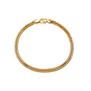 百泰古巴链黄金手链女足金999手串侧身链喜平链手饰手环老板链男