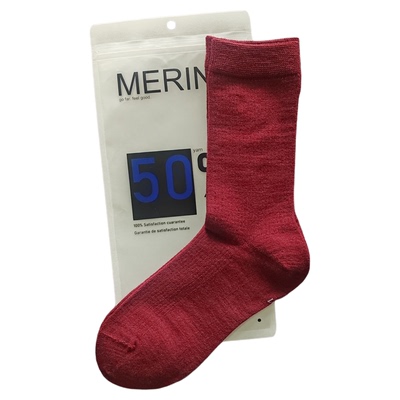 50%美利奴羊毛中筒袜秋冬保暖