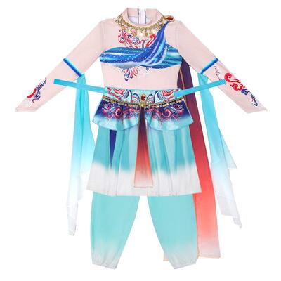 敦煌飞天舞蹈演出服女成人长袖