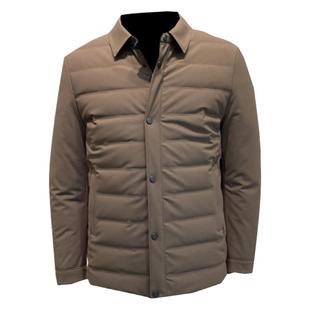 鹅绒填充冬季新品男士翻领羽绒服外套商务休闲保暖上衣领佐诺依