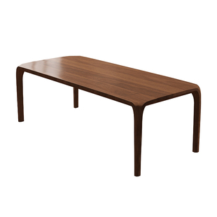 实木餐桌长方形简约现代家用餐厅吃饭桌椅组合客厅茶桌书桌一体化