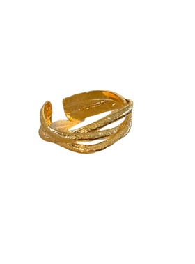 小众设计感金色个性指环法式复古