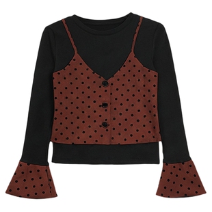 利达 NEW DADADA【复古波点】ahui 冬季新款费尔岛毛衣毛针织衫女