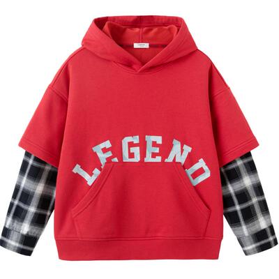 巴拉巴拉童装儿童长袖卫衣男童春假两件连帽上衣新款春秋装上衣潮