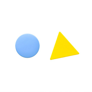 塑料耳针防过敏耳钉女青春斗晋小妮同款耳钉不对称糖果色耳钉饰品