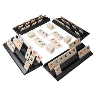 大号以色列麻将便携版 数字牌游戏拉密多人休闲聚会卡牌益智玩具