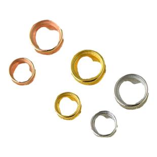 S925纯银穿项链吊坠手链配件空托魔盒圆形45678910mmDIY玉石镶嵌