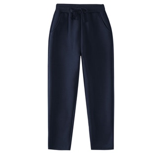 儿童校服裤子藏青加绒加厚绒男童女童深蓝色小学生校裤纯棉运动裤