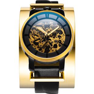 FOB手表女款R360小众法式机械表进口时尚腕表真皮表带女式钢环表