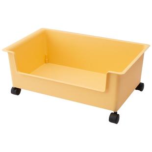 桌下书本收纳盒带滑轮书包置物架教室用书箱学生宿舍装书神器好物