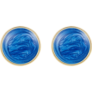 JAY复古蓝色耳钉高级感耳环高级感清冷感耳饰耳夹新款生日礼物