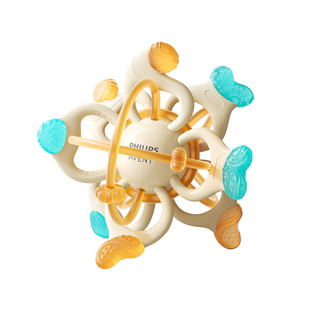 飞利浦soothie曼哈顿手抓球咬胶防吃手玩具宝宝磨牙食品液态硅胶