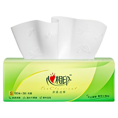 心相印加厚抽纸整箱大包100抽