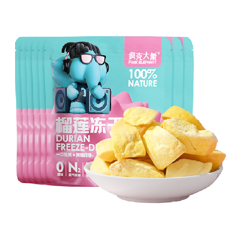 瘋克大象榴蓮凍干零食