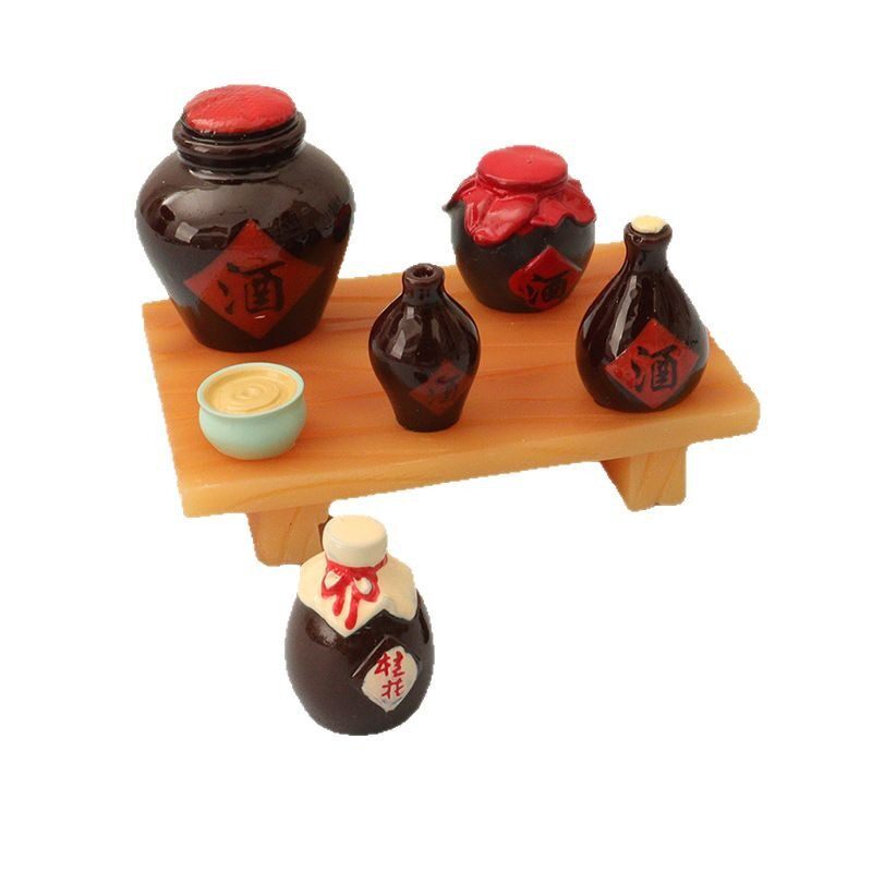 仿真迷你小酒坛微缩食玩古代女儿家居/生活场景