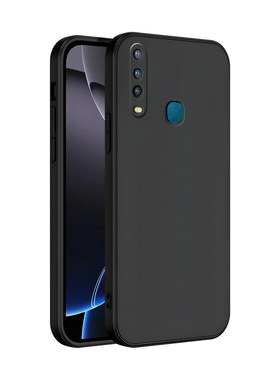 皑晨适用于vivoU3X手机壳V1928A纯黑v1928a磨砂y3s耐脏y3高级感v1901t简约v1901a防摔V1901A保护套V1901T全包