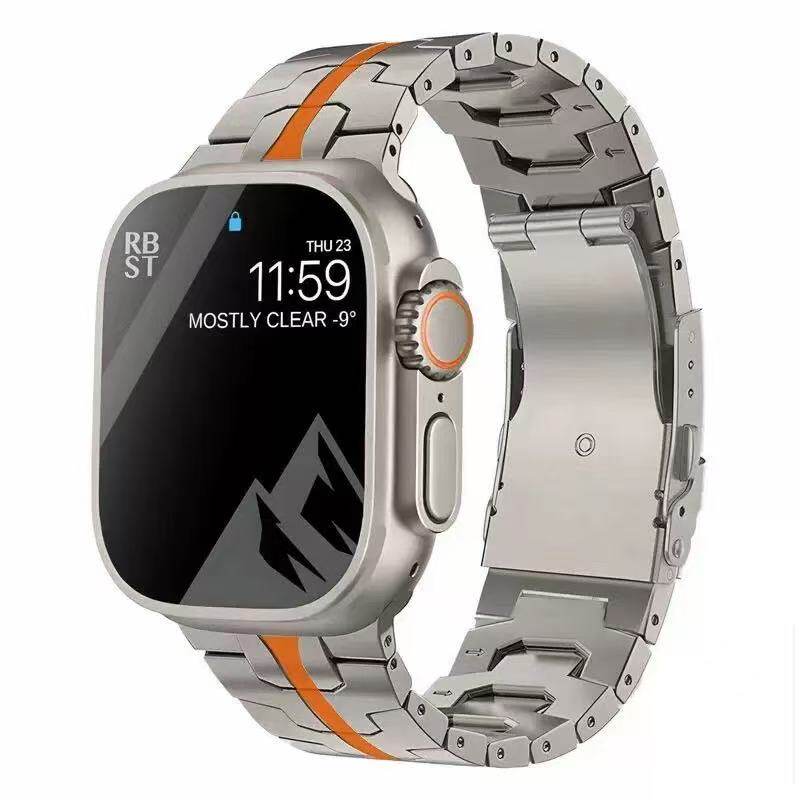适用AppleWatch系列钛金属表带