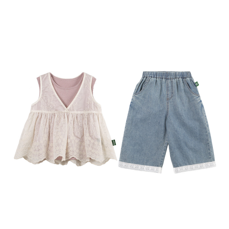 女童夏季休闲套装啊咪啦
