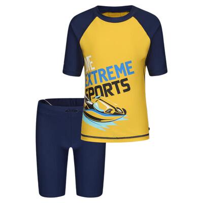 迪卡侬分体防晒泳衣男童泳裤男重大童专业游泳衣青少年训练IVA1