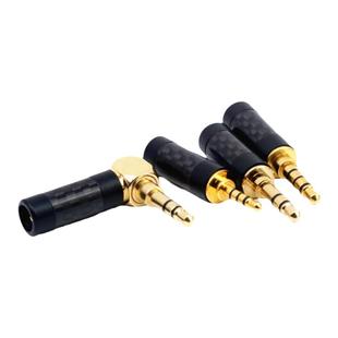 黑色3.5mm立体声3节4节aux音频线diy耳机插头维修耳机接头 插头