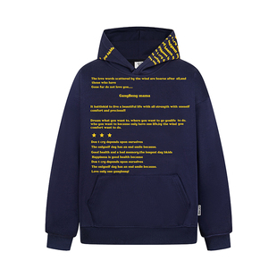 SREK新款风美式高街字母印花连帽卫衣男女宽松情侣百搭潮流上衣